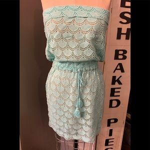 NWT Bag Lady by MudPie Mint Ella Strapless Swim Coverup
